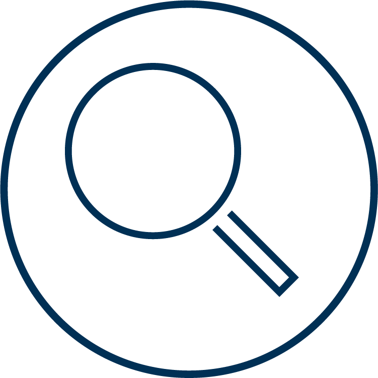 Magnifying glass search icon